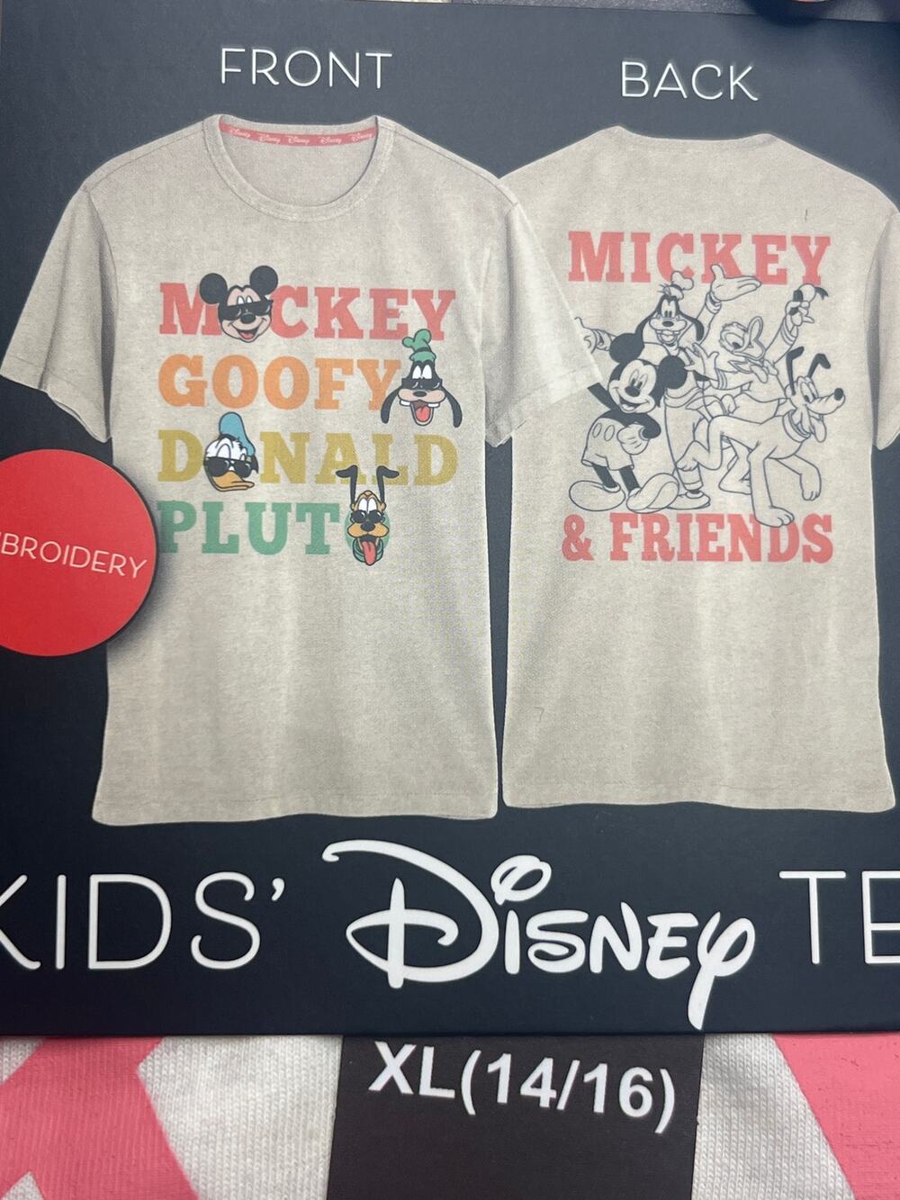 Disney Mickey Mouse Family Kids Tee XL 14/16 New with tags